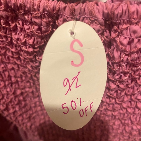 NWT Sofie The Label Pink Puff Sleeve Dress - Picture 6 of 6